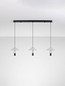 Preview: Nova Luce LED Pendelleuchte Anafi 24W warmweiss 3000K Schwarz Stahl Aluminium 100x22cm 9695277