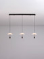 Preview: Nova Luce LED Pendelleuchte Anafi 24W warmweiss 3000K Schwarz Stahl Aluminium 100x22cm 9695277