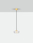 Preview: Nova Luce LED Pendelleuchte Keros 6W warmweiss 3000K Platingold Aluminium Ø16cm 9695278