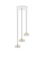 Preview: Nova Luce LED Pendelleuchte Keros 18W warmweiss 3000K Platingold Weiß Aluminium Ø50cm 9695279