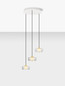 Preview: Nova Luce LED Pendelleuchte Keros 18W warmweiss 3000K Platingold Weiß Aluminium Ø50cm 9695279