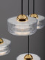 Preview: Nova Luce LED Pendelleuchte Keros 30W warmweiss 3000K Platingold Weiß Aluminium Ø45cm 9695280