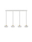Preview: Nova Luce LED Pendelleuchte Keros 23W warmweiss 3000K Platingold Weiß Aluminium 100x16cm 9695281