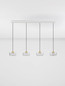 Preview: Nova Luce LED Pendelleuchte Keros 23W warmweiss 3000K Platingold Weiß Aluminium 100x16cm 9695281