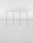 Preview: Nova Luce LED Pendelleuchte Keros 23W warmweiss 3000K Platingold Weiß Aluminium 100x16cm 9695281
