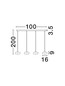 Preview: Nova Luce LED Pendelleuchte Keros 23W warmweiss 3000K Platingold Weiß Aluminium 100x16cm 9695281