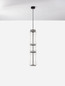 Preview: Nova Luce LED Pendelleuchte Anapnoe dimmbar 39W warmweiss 3000K Bewegungsmelder Schwarz Stahl Glas Ø21,5cm 9695284