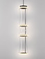 Preview: Nova Luce LED Pendelleuchte Anapnoe dimmbar 39W warmweiss 3000K Bewegungsmelder Schwarz Stahl Glas Ø21,5cm 9695284