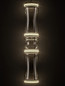 Preview: Nova Luce LED Pendelleuchte Anapnoe dimmbar 39W warmweiss 3000K Bewegungsmelder Schwarz Stahl Glas Ø21,5cm 9695284