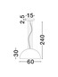 Preview: Nova Luce Pendelleuchte Tholos 3-flammig 3xE27 Schwarz Weiß Metall Ø60cm 9695287