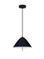 Preview: Nova Luce LED Pendelleuchte Oros 17W warmweiss 3000K Schwarz Metall Ø40cm 9695288