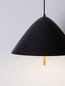 Preview: Nova Luce LED Pendelleuchte Oros 17W warmweiss 3000K Schwarz Metall Ø40cm 9695288