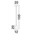 Preview: Nova Luce LED Stehleuchte Thea 17W warmweiss 3000K Messinggold Metall 135cm 9695291