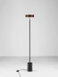 Preview: Nova Luce LED Stehleuchte Thea 17W warmweiss 3000K Holz Schwarz Metall 135cm 9695294