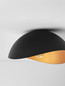 Preview: Nova Luce Deckenleuchte Opsi E27 Schwarz Gold Metall Ø40cm 9695302