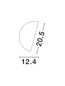 Preview: Nova Luce Wandleuchte Onia E14 Dunkelgrau Schwarz Metall Ø20,5cm 9695319