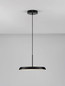 Preview: Nova Luce LED Pendelleuchte Ophelia 27W warmweiss 3000K Schwarz Metall Ø40cm 9695320