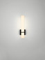 Preview: Nova Luce LED Wandleuchte Luca 15W neutralweiss 4000K IP44 Schwarz Stahl Glas 45x12cm 9695337