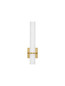 Preview: Nova Luce LED Wandleuchte Luca 15W neutralweiss 4000K IP44 Gold Stahl Glas 45x12cm 9695338
