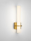 Preview: Nova Luce LED Wandleuchte Luca 15W neutralweiss 4000K IP44 Gold Stahl Glas 45x12cm 9695338