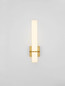 Preview: Nova Luce LED Wandleuchte Luca 15W neutralweiss 4000K IP44 Gold Stahl Glas 45x12cm 9695338