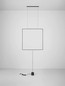 Preview: Nova Luce LED Pendelleuchte Dahlia 32W warmweiss 3000K Schwarz Aluminium 82x10cm 9695501