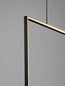 Preview: Nova Luce LED Pendelleuchte Dahlia 32W warmweiss 3000K Schwarz Aluminium 82x10cm 9695501