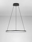Preview: Nova Luce LED Pendelleuchte Lonela dimmbar 25W warmweiss 3000K Schwarz Aluminium Ø60cm 9695503