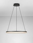 Preview: Nova Luce LED Pendelleuchte Lonela dimmbar 25W warmweiss 3000K Schwarz Aluminium Ø60cm 9695503