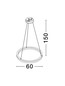 Preview: Nova Luce LED Pendelleuchte Lonela dimmbar 25W warmweiss 3000K Schwarz Aluminium Ø60cm 9695503