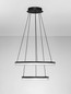 Preview: Nova Luce LED Pendelleuchte Lonela dimmbar 46W warmweiss 3000K Schwarz Aluminium Ø60cm 9695504