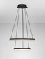 Preview: Nova Luce LED Pendelleuchte Lonela dimmbar 46W warmweiss 3000K Schwarz Aluminium Ø60cm 9695504