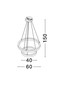 Preview: Nova Luce LED Pendelleuchte Lonela dimmbar 46W warmweiss 3000K Schwarz Aluminium Ø60cm 9695504
