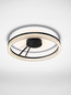Preview: Nova Luce LED Deckenleuchte Lonela dimmbar 28W warmweiss 3000K Schwarz Aluminium Ø60cm 9695508