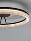 Preview: Nova Luce LED Deckenleuchte Lonela dimmbar 28W warmweiss 3000K Schwarz Aluminium Ø60cm 9695508