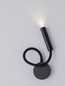 Preview: Nova Luce LED Wandleuchte Sonica 6W warmweiss 3000K Schwarz Aluminium Ø8,5cm 9701620