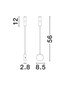 Preview: Nova Luce LED Wandleuchte Sonica 6W warmweiss 3000K Weiß Aluminium Ø8,5cm 9701621