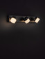 Preview: Nova Luce LED Wandleuchte Teko schwenkbar 17W warmweiss 3000K IP44 Schwarz Aluminium 36x11cm 9701623