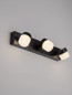 Preview: Nova Luce LED Wandleuchte Teko schwenkbar 17W warmweiss 3000K IP44 Schwarz Aluminium 36x11cm 9701623