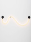 Preview: Nova Luce LED Wandleuchte Ilane 14W warmweiss 3000K Schwarz Stahl 170x27cm 9780102
