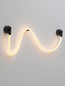 Preview: Nova Luce LED Wandleuchte Ilane 14W warmweiss 3000K Schwarz Stahl 170x27cm 9780102