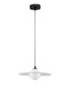 Preview: Nova Luce Pendelleuchte Reflet G9 Schwarz Weiß Stahl Ø30cm 9780104