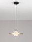Preview: Nova Luce Pendelleuchte Reflet G9 Schwarz Weiß Stahl Ø30cm 9780104