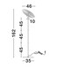 Preview: Nova Luce Stehleuchte Reflet schwenkbar G9 Schwarz Weiß Stahl 162cm 9780107