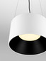 Preview: Nova Luce LED Pendelleuchte Atil 24W warmweiss 3000K Weiß Schwarz Aluminium Ø35cm 9870014