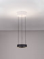 Preview: Nova Luce LED Pendelleuchte Afi dimmbar 24W warmweiss 3000K Bewegungsmelder Schwarz Stahl Aluminium Ø20cm 9870016