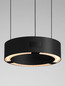 Preview: Nova Luce LED Pendelleuchte Afi dimmbar 24W warmweiss 3000K Bewegungsmelder Schwarz Stahl Aluminium Ø20cm 9870016