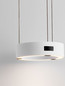 Preview: Nova Luce LED Pendelleuchte Afi dimmbar 24W warmweiss 3000K Bewegungsmelder Weiß Stahl Aluminium Ø20cm 9870017