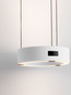 Preview: Nova Luce LED Pendelleuchte Afi dimmbar 24W warmweiss 3000K Bewegungsmelder Weiß Stahl Aluminium Ø20cm 9870017