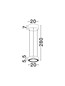 Preview: Nova Luce LED Pendelleuchte Afi dimmbar 24W warmweiss 3000K Bewegungsmelder Weiß Stahl Aluminium Ø20cm 9870017